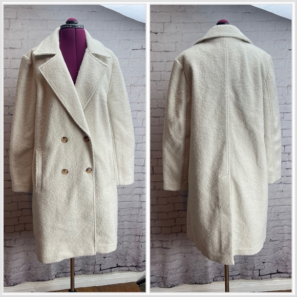 LOFT Jackets & Blazers - Loft size medium double breasted cream pea coat